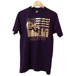 Vintage Mount Rushmore Preservation Fund Graphic Tee Purple -‎ Large